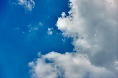 Low angle view of clouds in sky