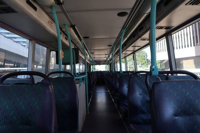 Empty seats in train