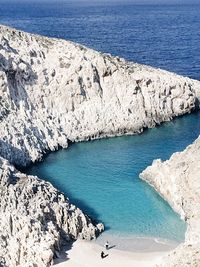 High angle view of beach