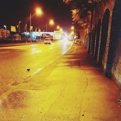 Traffic on city street at night