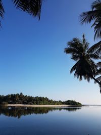 Scenic view of swimming pool against clear sky