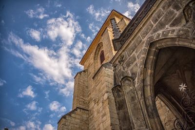 Low angle view of historical building against sky