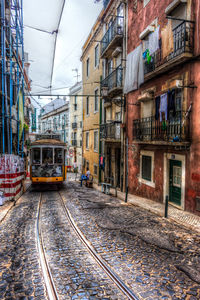 Train on railroad track