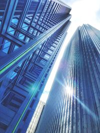 Low angle view of tall building against sky