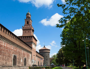 Low angle view of buildings against sky