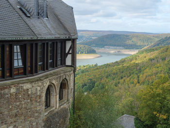 Waldeck castle and the lake edersee