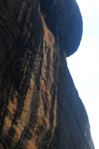 Low angle view of rock formation