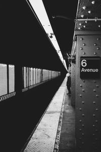 Train at railroad station platform