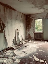 Interior of abandoned house