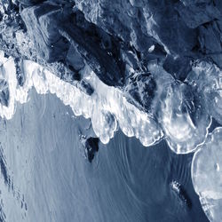 Full frame shot of frozen mountain