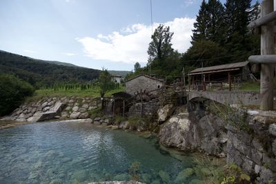 Scenic view of river against sky