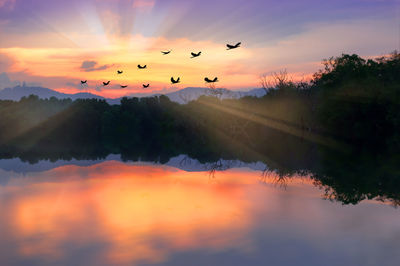 Scenic view of sky during sunset