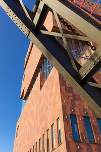 Low angle view of building against clear sky