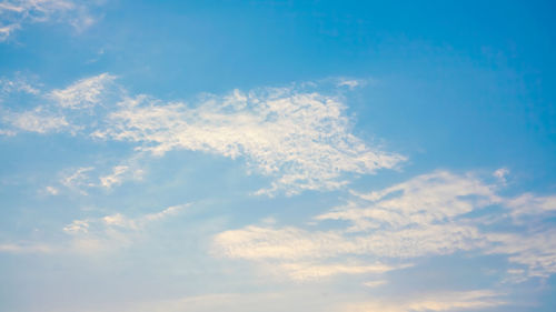 Low angle view of clouds in sky