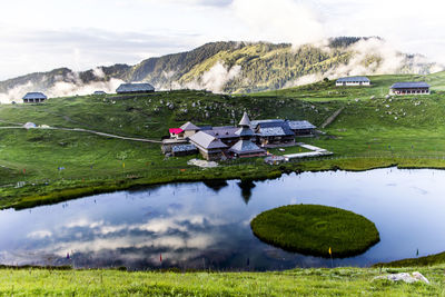 Parashar lake, mandi during monsoons