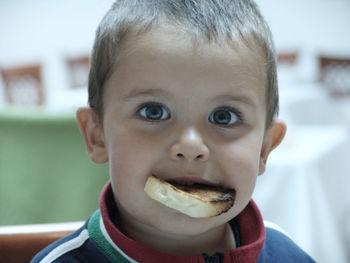 Close-up portrait of boy