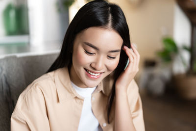 Young woman looking away