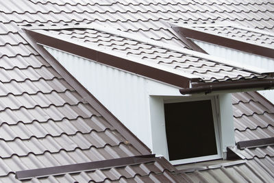 Low angle view of building roof