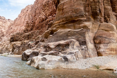 Rock formations in water