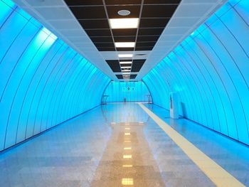 Empty illuminated corridor