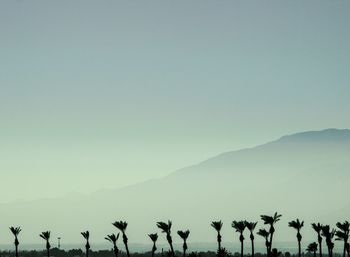 Scenic view of mountains against clear sky