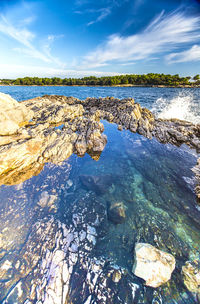 Scenic view of sea against sky