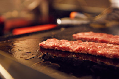 Close-up of food on cutting board