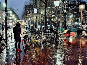 City street at night