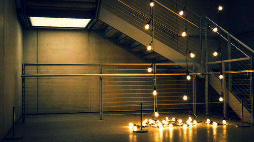 Illuminated lights in building