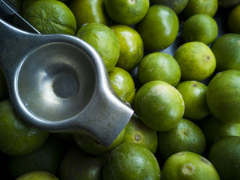 Full frame shot of green fruits for sale in market