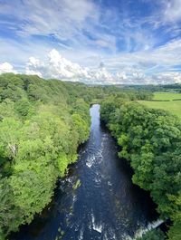 Scenic view of river amidst landscape against sky