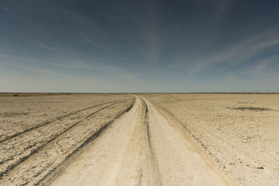 Scenic view of land against sky