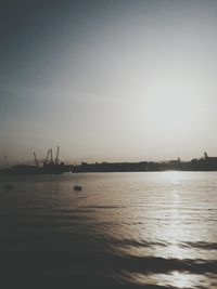 View of boats in sea