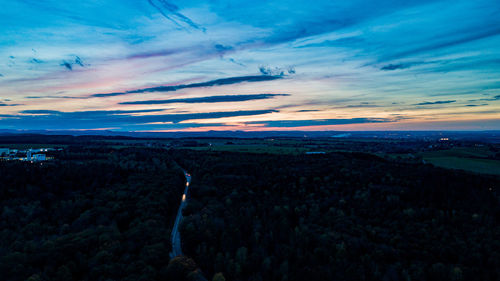 Scenic view of dramatic sky during sunset