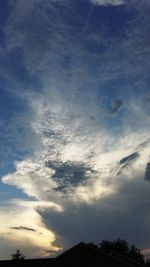 Low angle view of cloudy sky