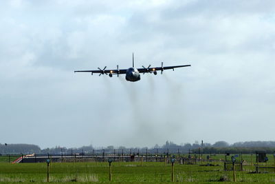 Airplane flying in sky