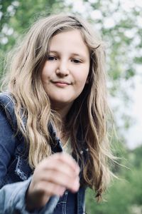 Portrait of a smiling young woman