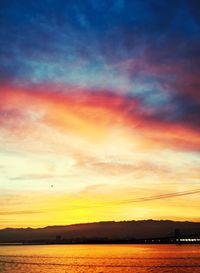 Scenic view of landscape against dramatic sky