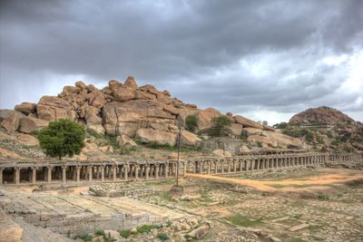 Old ruins against cloudy sky