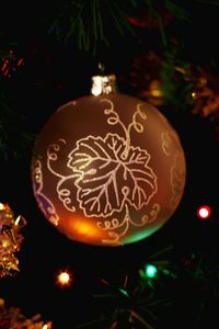 Close-up of illuminated christmas lights