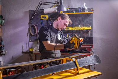 Man working at construction site