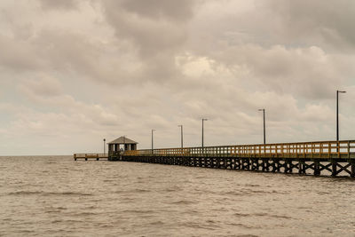 Pier over sea against sky