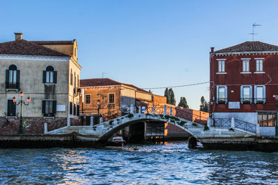 View of canal with buildings in background