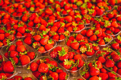 Full frame shot of strawberries