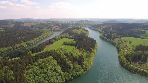 High angle view of landscape