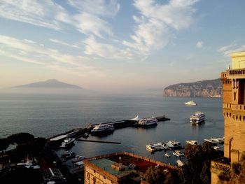 Boats in harbor