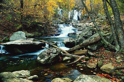 Stream flowing through rocks