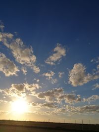 Low angle view of sky during sunset