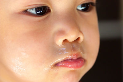 Close-up portrait of cute boy