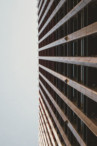 Low angle view of modern building against clear sky